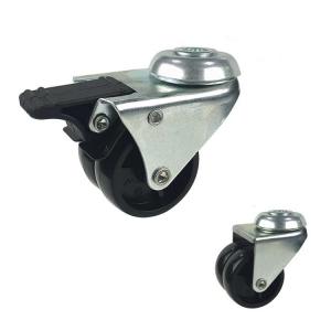 China 2 Inch Black Plastic Lockable Swivel Casters Solid type on sale