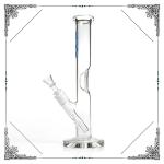 Grav Straigth Tube Glass Water pipes With Ingot Ice Catcher Bongs