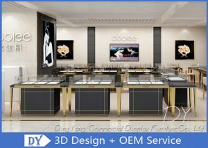 Wholesale Store Jewelry Merchandise Display Cases with Stainless Steel + Wood + Glass + Lights from china suppliers