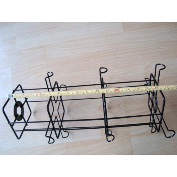 Rotating Spinner Metal Table Top Display Stands With 12 Hooks 3 Tiers Square Shape