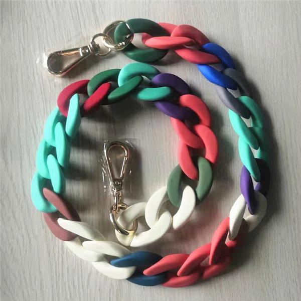 Matte Finish Acrylic Chain Manual Detachable Thick Chain Womens Bag Decoration Chain Bag Making Accessories