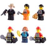 MOC character career model ladies gentlemen thief criminal firemen mini figures