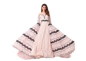 Wholesale High End Lace Long Sleeve Women Muslim Evening Dress With Lace Flower from china suppliers