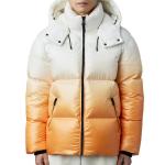 New Custom Men Windproof Down Puffer Jacket Ombre Color Printed Polyester Hooded