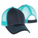 Custom Mega Mens Mesh Ball Caps Contrast Stitch Trucker Two Tone Classic Cotton