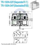 PA66 Copper 30.0mm Insulated Feed Through Terminal Blocks 600 Voltage For