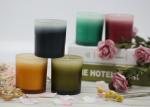 Colorful Decorative Scented Candles / Two Wick Scented Candles Frosted Glass Jar