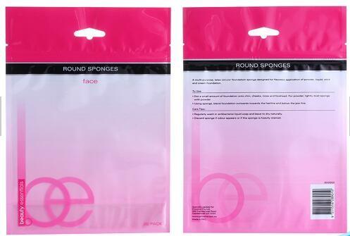 Beautiful Printing OPP zip lock plastic cosmetic packaging bags for powder and