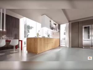 Wholesale Wood kitchen cabinets set from Guangdong supplier modern cuisine complete design with quartz stone top and drawers from china suppliers