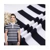 Buy cheap Comfortable Black Stripe Fabric Mercerized Cotton Skin Friendly Texture from wholesalers