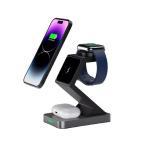 500PC Free Logo Service 3 In 1 Charging Station With Magnetic Wireless Charger
