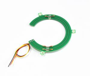 Wholesale Flat Pancake Slip Ring Thin Space Through Bore 55mm 0-5VDC For Electrombile from china suppliers