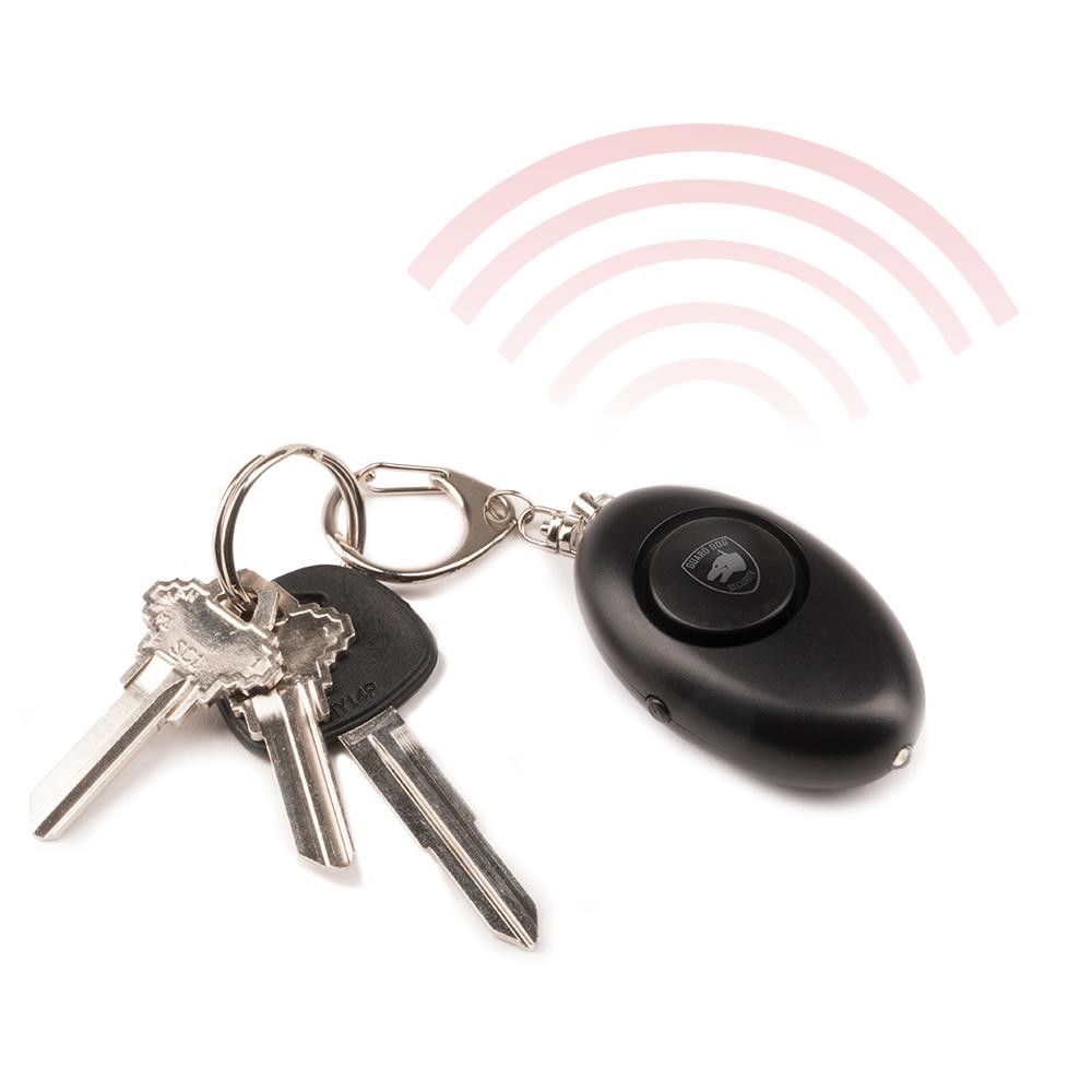 Black Pink Personal Security Alarms Smart Siren 40g Plastic 130DB Women Keychain With LED Light