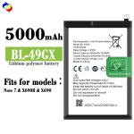 5000mAh BL-49GX X690 X657 Smart 5 Mobile Phone Battery for Infinix Note 7 Black