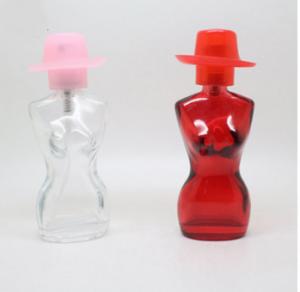 Wholesale 30ML red women body shape glass perfume bottle with plastic cap from china suppliers