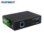 Industrial 24V Fiber Media Converter 10/100/1000M RJ45 to 1000M SFP Slot DC10V