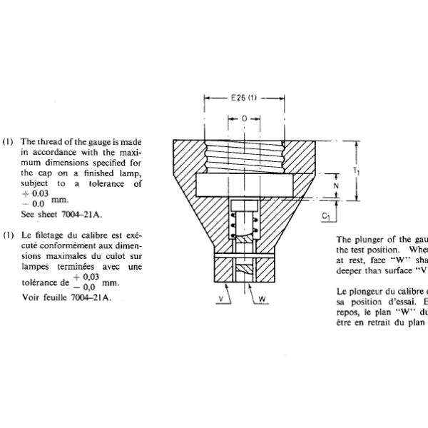 E26d Lamp Cap Gauge Screw Thread Gauge iec 60061 3 With Calibration Certificate