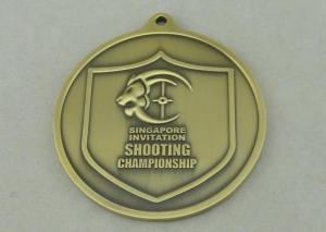 Wholesale 3D Antique Gold Champion Medal Die Casting For Shooting Sports from china suppliers