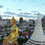 Bronze Sculpture Gold Painted Buddha