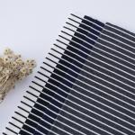 Organic Cotton Interlock Fabric Custom Yarn Dyed Rib Knit Material 32S 175cm