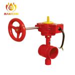 Red Fire Fighting System Equipment , Grooved Type Butterfly Valve FM Approved