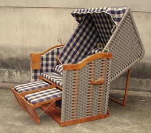 Wholesale Hand-Woven Wooden Roofed Wicker Beach Chair &amp; Strandkorb For Outdoor Pool from china suppliers