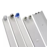 1200mm LED Tube Bracket Anti Rust Coating Double Light Fitting