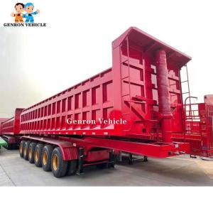 Wholesale 5/6 Axles 80-100 Tons Q235 Steel Dump Trailer With Lifting Transport Copper from china suppliers