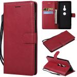 Sony XZ2 Pure Color Leather Wallet Protective Case with Card Slots