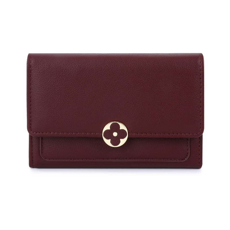 Four-Leaf Clover Retro Wallet for Women's End Compact Purse Low MOQ Mix Models Advantage