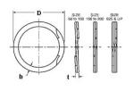 Durable Double Layer Heavy Duty Snap Rings Flattened Steel Wire For Hole