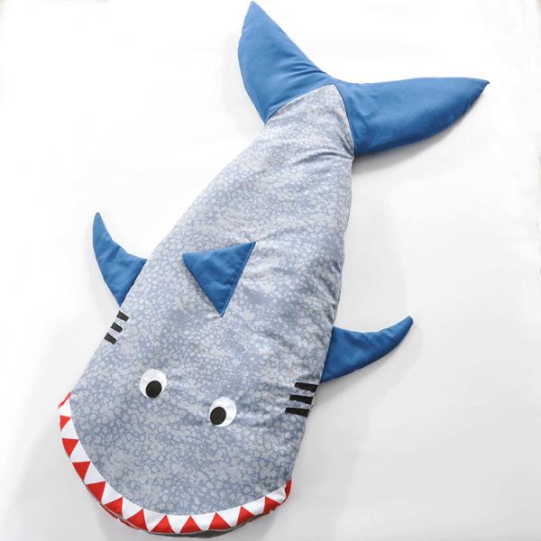 Animal Shark Plush Sleeping Bag Type Blanket Fun Fin Breathable Knit