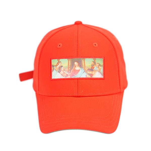 Quality Customized Red 6 Panel Curve Bill Printed Baseball Caps For Girls for sale