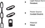 Black Coated Suspension Chain for Versatile Hanging of Lighting Mirrors or