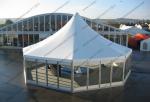 White PVC Pagoda Party Tent , Luxury Outdoor Canopy Tent White With Glass