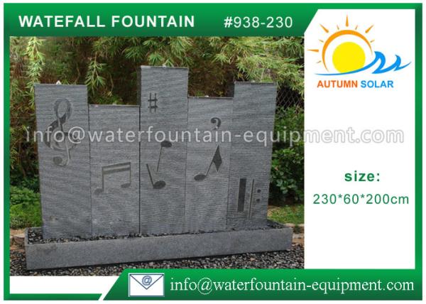 Music Waterfall Cast Stone Garden Fountains For Indoor / Outdoor Use 230 * 60 *