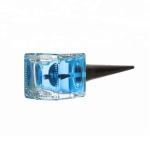 14ml Transparent Empty Glass Nail Polish Bottles With PP Black Pointed Caps