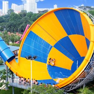 Wholesale Funny Giant Fiberglass Water Slides , Super Tornado Water Slide 720rider/H Capicity from china suppliers