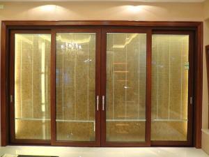 Wholesale Wood grain color luxury, elegant aluminum lift and slide doors with sound-insulation from china suppliers