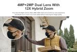 Outdoor 2K 4G LTE Security Camera Dual Lens Wide View 2 Way Talk Solar PTZ