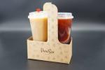 Custom Eco Friendly Disposable Paper Take Out Coffee Cup Drink Carriers 2 4 Pack