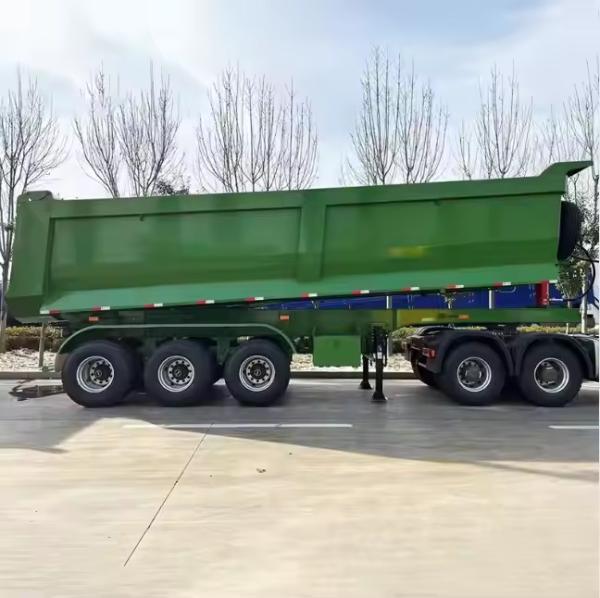 CIMC 4 Axle 60 Tons Hydraulic Dump Tipping Trailers Farm Full Type Rear Tipper