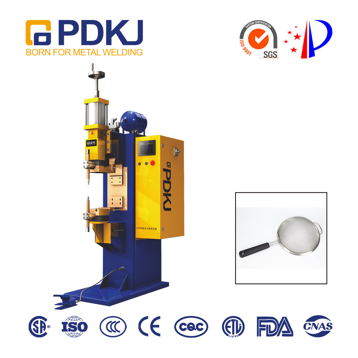 1mm Filter Screen SS Spot Point Welding Machine 1000HZ 12000N