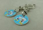 Zinc Alloy Supper Market Trolley Coin , Customized Soft Enamel Token