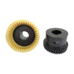 Flanged PU Planetary Flexible Gear Coupling Curved Tooth Nylon Sleeve TGL2 M19