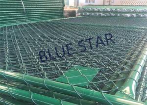 Wholesale Green / Balck Wire Mesh Fencing PVC Coated 0.5 - 6m Width Chain Link Fence from china suppliers