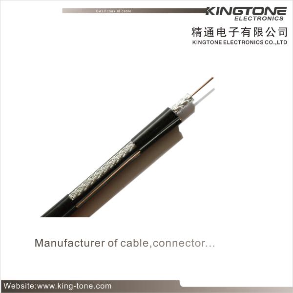 75 Ohm CATV Coaxial Cable RG11 Quad - Shield with Messenger Coaxial Cable CCS