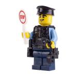 MOC character career model policemen accessories city traffic police mini
