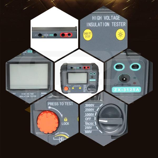 ZX-3125A High Voltage Megger Insulation Tester 5KV Insulation Resistance Test 1T Ohm