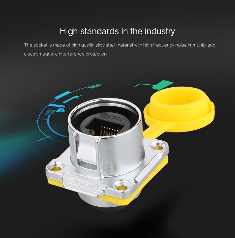 CNLINKO LP24 RJ45 Waterproof Connector LED Display Connector IP68 Waterproof Rj45 Connector